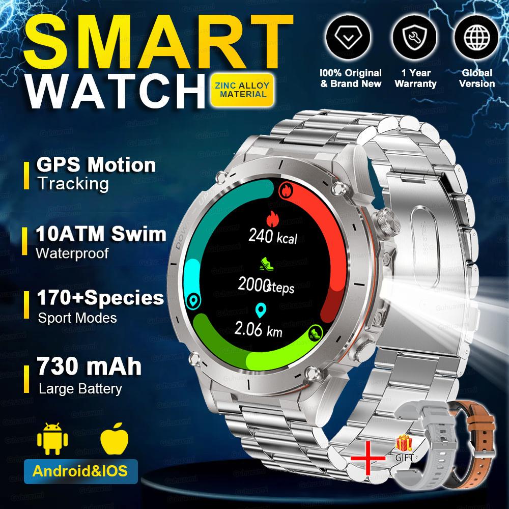 GPS-смарт-часы Adventure GPS Ultimate Military Edition, AMOLED, водонепроницаемость 10 ATM, аккумулятор 730 мАч, Bluetooth-звонки, часы, мужские спортивные часы