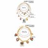 Gold Enamel Necklace Metal Chain Bohemian Collarbone Chain Fashion Heart Pendant Necklace  Women