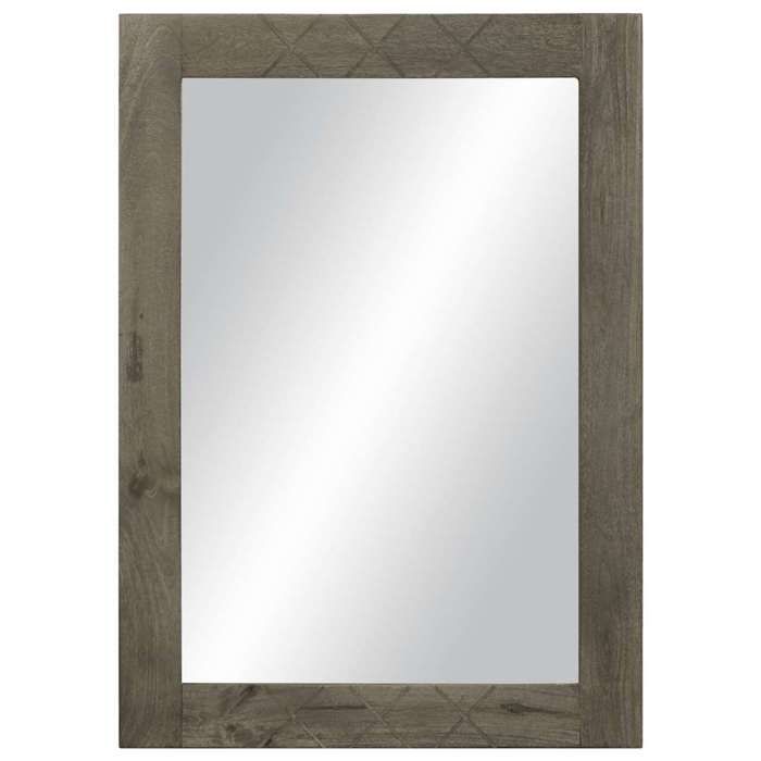 VidaXL Miroir de salle de bain gris 50x3x70 cm bois de manguier massif, miroir, miroir de courtoisie, miroir de bain, miroir 4017715