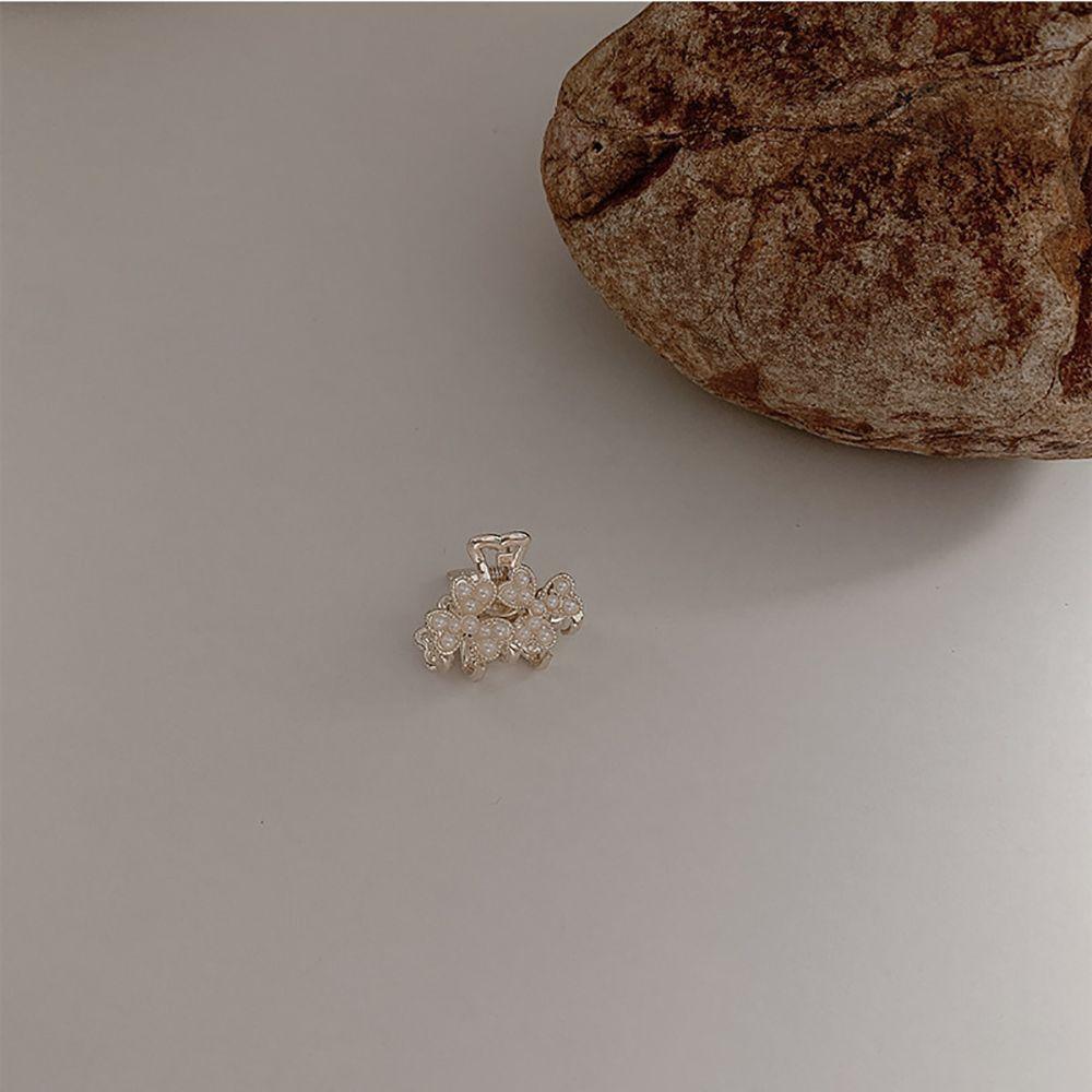 Lovely Cute Rabbit Gift Zinc Zinc Alloy Pearl Hair Accessories Women Hairpin Small Crab Clip Bow Hair Claw