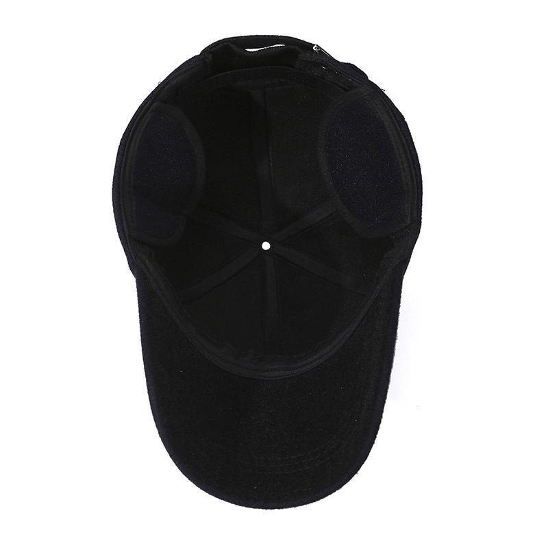 Бейсболка для мужчин среднего и пожилого возраста, теплая кепка для защиты ушей на осень и зиму, бархатная толстая кепка для пожилых людей, шерстяная кепка с козырьком