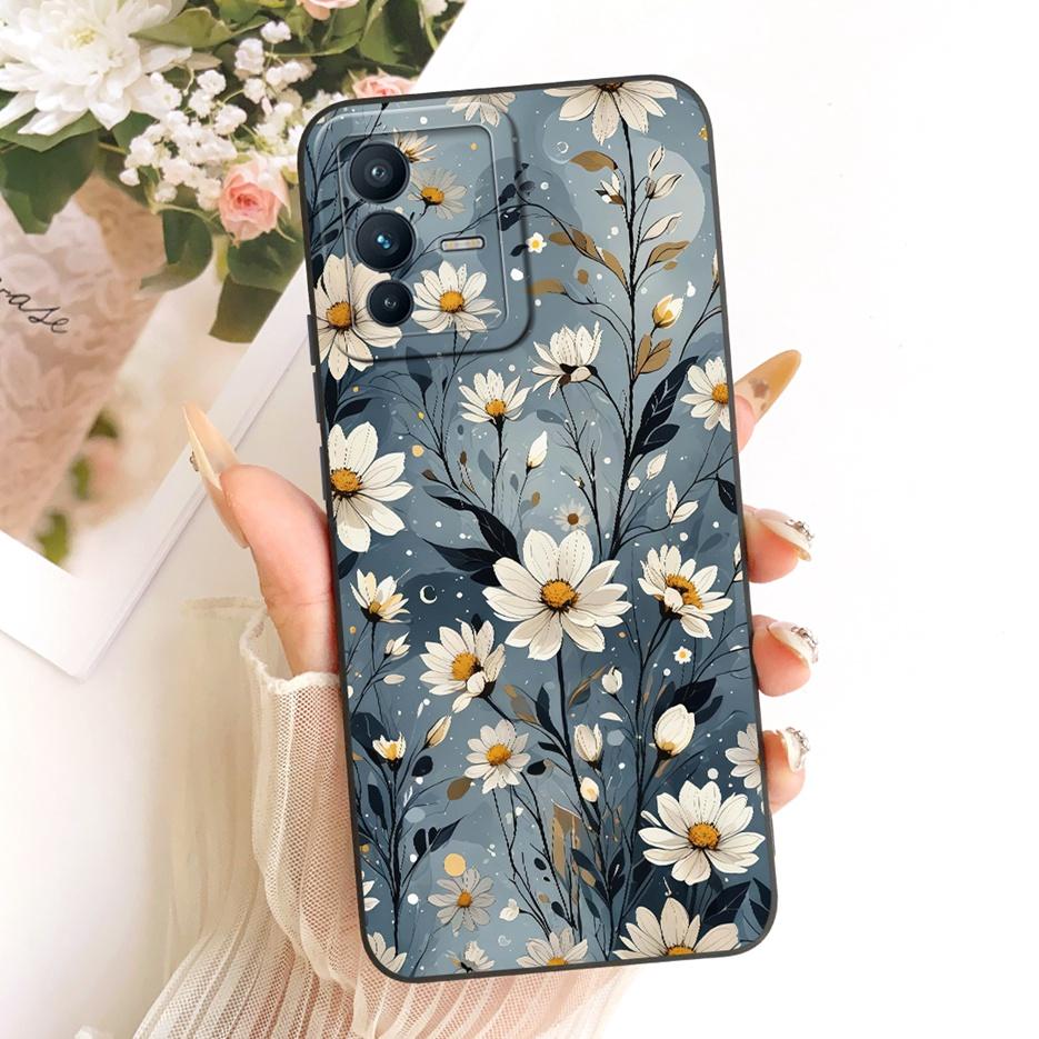 Чехол для Vivo V23 Pro V2132 Милый Кот Панда Мультяшная Обложка Мягкий ТПУ Матовый Чехол для Телефона Для Vivo V23e V 23 VivoV23 Pro 5G Fundas Сумки