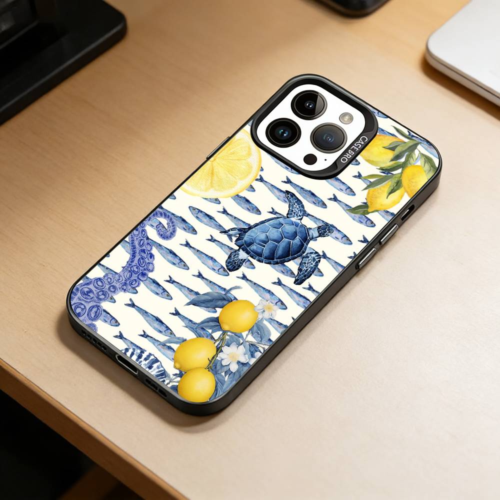 Чехол для телефона 'Лимоны побережья Амальфи' для iPhone 17,16,15,14,13,12,11 Plus,Pro Max,XS, Цветной Серебристый Чехол для телефона Funda Cover