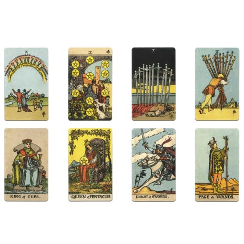 Nichiyu 82-Card Tarot Deck, Waite Edition, Fortune Telling [Authentic] [Miniature Smith-Waite? Tarot Deck Borderless Miniature Edition] "The Smith-Wai