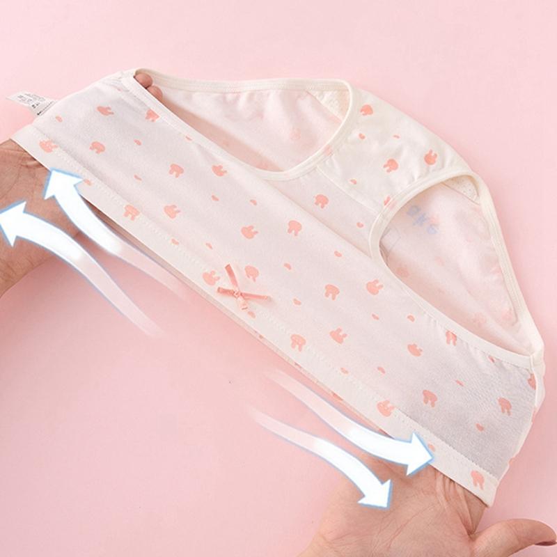 Хлопковые трусы для маленьких девочек, 4 шт., нижнее белье с принтом, трусики