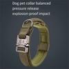 Pet Supplies Tactical Dog Collar Large Dog Dog Tactical Collar Velcro with Handle Dog Collar Large Dog Outdoor Traction Collar