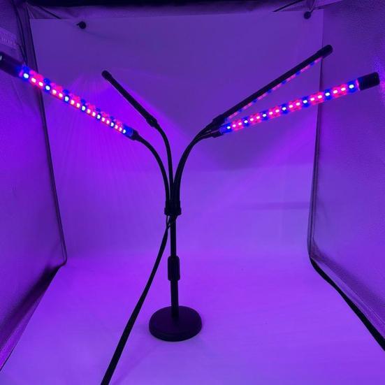 Лампа для выращивания растений в помещении с регулируемой высотой, поворачивающейся на 360 градусов, функцией таймера, небольшая лампа полного спектра для выращивания растений