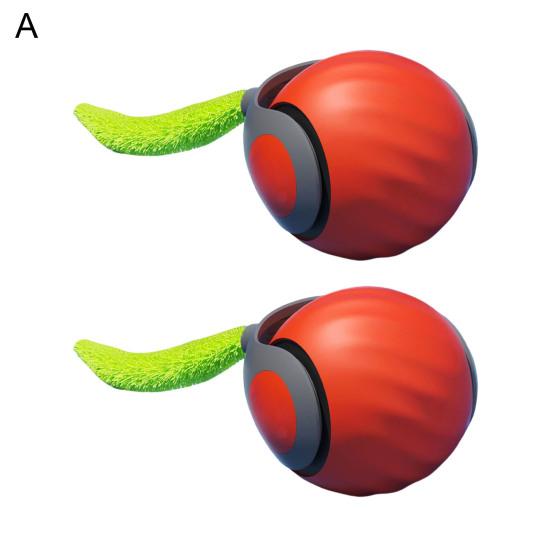 2 шт. Интерактивная игрушка-мяч для кошек, перезаряжаемая через USB, катящийся мяч, два режима скорости, автоматически движущийся умный мяч, игрушка для кошек
