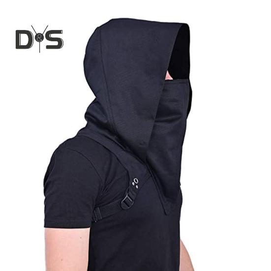 Капюшон-капюшон в стиле киберпанк, короткий шарф, средневековый плащ, шляпа ассасина, языческий костюм, аксессуар, плащ воина, наряд для косплея на Хэллоуин