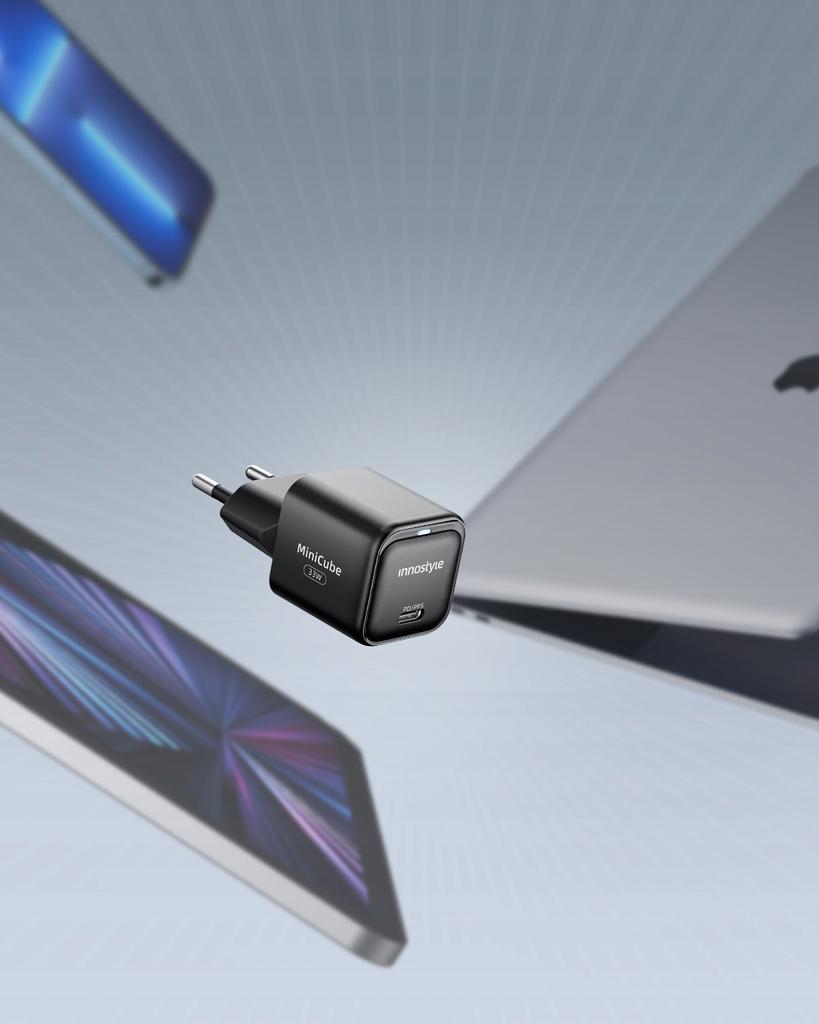 Innostyle Quick Charger Cube Usb-C 33W Usb Type C Gan Ii For Samsung Led