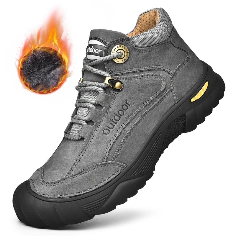 Мужская обувь из натуральной кожи, кроссовки, водонепроницаемые уличные мужские ботинки, удобная мужская прогулочная обувь