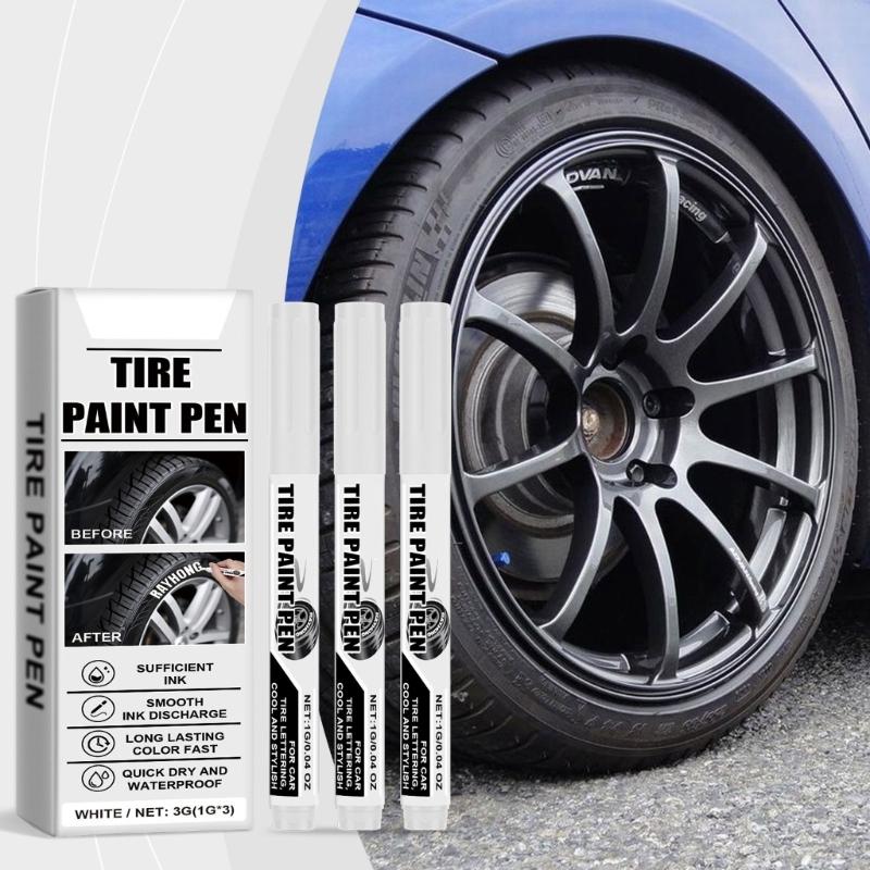 15 шт. Белый маркер для шин, водостойкий, для ремонта царапин на автомобильных шинах, быстросохнущий