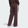 Adidas Soft Doubleknit Pant Lightweight Sports Drawstring Striped Straight Leg Casual Pants Women Bottoms Dark-Brown KB7588