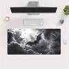 Mouse pad  Black and white color scheme waterproof rubber desktop pad suitable for gamers and office workers nonslip
