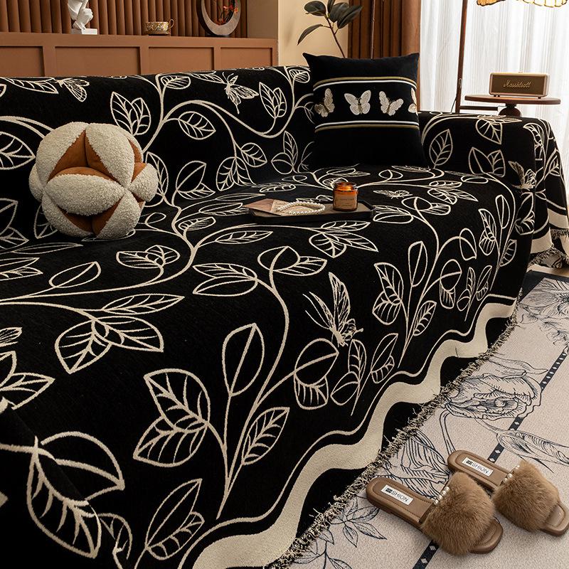 Новое полотенце-накидка на диван 2025 года, универсальное для всех сезонов, с ощущением легкой роскоши и высокого класса, целое нескользящее и защищающее от царапин когтями кошек одеяло