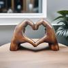 Love Heart Hand Figurine Heart-shaped Gesture Resin Sculpture Statue Sculpture Home