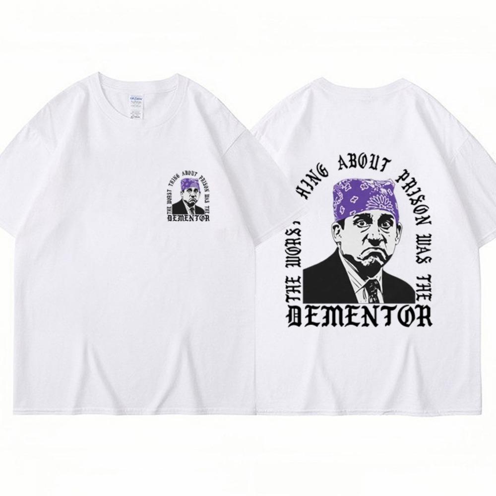 Тройка с принтом Prison Mike Michael Scott в стиле The Office, ТВ-сериал, дизайн с Дуайтом Шрутом и Джимом Халпертом, хлопковая оверсайз футболка