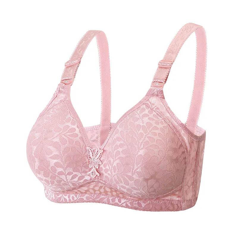 Женское трехбортное нижнее белье больших размеров без стального кольца, легкий и дышащий хлопковый тонкий бюстгальтер пуш-ап