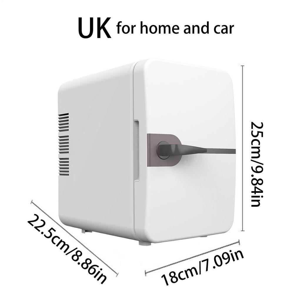 Мини-холодильник для автомобиля 6 л 12 В постоянного тока 100~240 В переменного тока Электрический Портативный Косметический Охладитель Нагреватель Морозильник US/UK/EU Автомобильный Мини-холодильник Бокс для льда