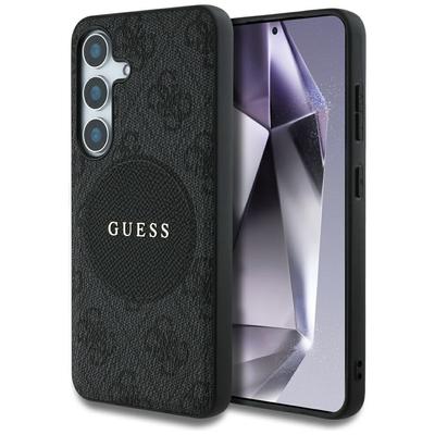 Чехол Guess 4G Round Patch Classic Logo Magsafe для Samsung Galaxy S25 Черный