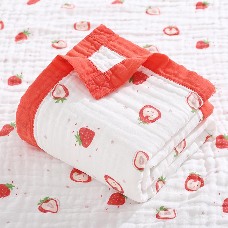 A-Class Soft Infant Cotton Gauze Bath Towel & Blanket, Six-Layer, Universal for All Seasons.