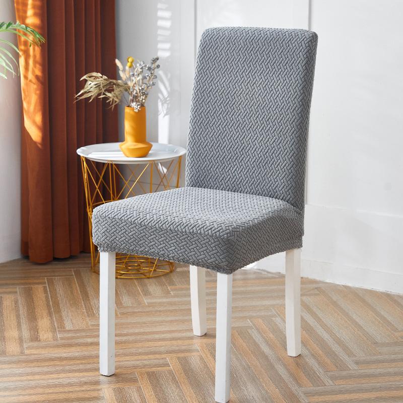 Новый жаккардовый чехол для стула на обеденный стол, чехол для спинки, встроенный эластичный чехол для сиденья, чехол для домашнего табурета, простой