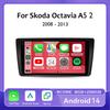 9Inch Android 14 For Skoda Octavia 2 A5 2007 - 2014 Car Radio Multimedia Video Player GPS Carplay Navigation Head Unit No 2Din