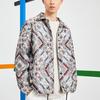 Li Ning Paris Fashion Week осень-зима, мужская куртка с принтом, желто-серая AFDQ777-1