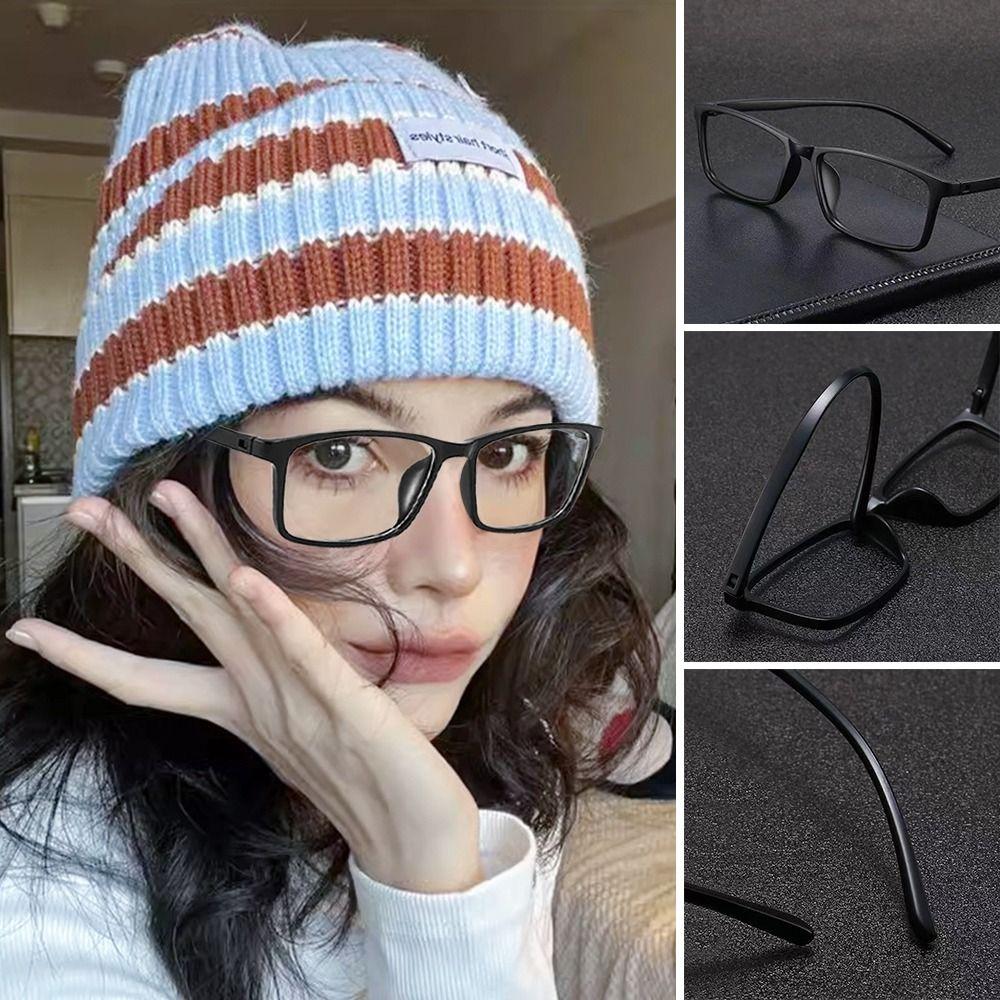 Ultra Light Square Eyeglass Frame Mirror Frame Tr90 Full Plastic Eyeglass Frame  for Men And Women