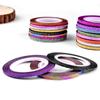 1 Pieces Color Stripe Tape Roll Nail Art Metal Creative Sticker Mixed Color Nail Decoration Tool