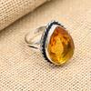 Citrine Gemstone Handmade 925 Sterling Silver Wedding Jewelry Ring