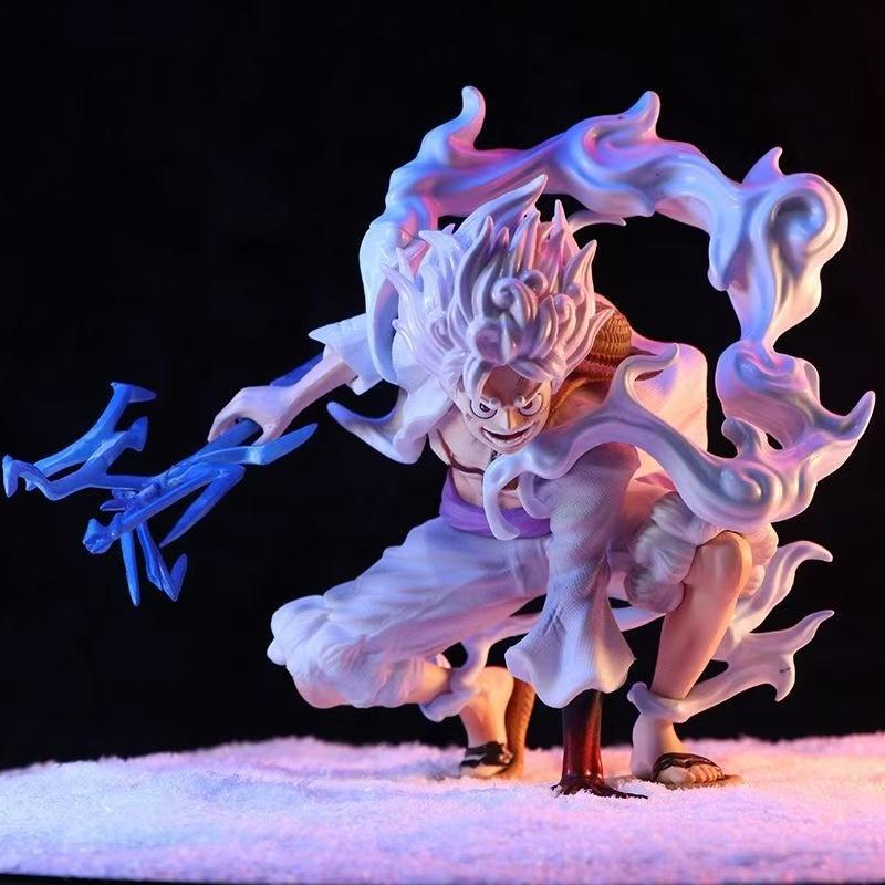 19 см Аниме Фигурка One Piece Приседающая Поза Солнечный Бог Ника Статуя Луффи Боевая Фигурка Модель Игрушка Украшение Коллекционная Кукла Подарок