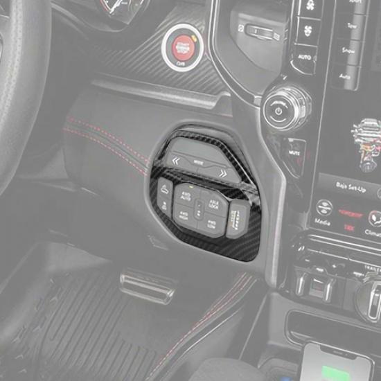 For Dodge Ram 1500 2021-2026 Carbon Fiber 4WD Four-Wheel Drive Decor Cover Trim