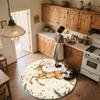Бегущий олень, Круглый ковер, Ковер для гостиной, спальни, дивана, игровой комнаты, Декор, Нескользящий коврик для пола