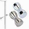 Glass Door Handle Shower Door Handle Wine Cabinet Handle Single Hole Aluminum Alloy Bathroom Door Cylindrical Handle Hardware
