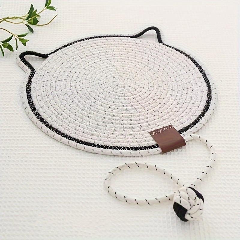 Когтеточка для кошек с игрушкой-шариком, Когтеточка для защиты мебели, Плетеная когтеточка для кошек, Лежанка-подушка для сна