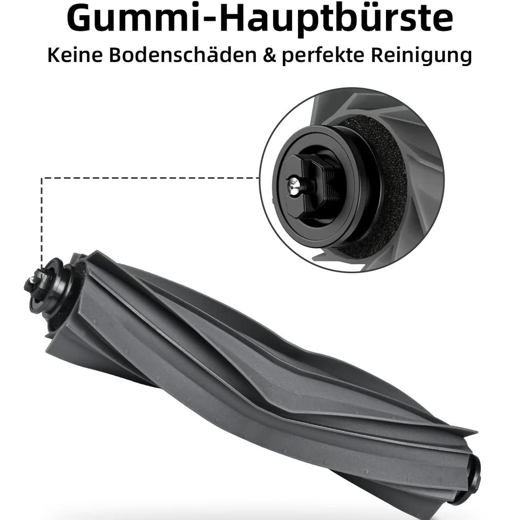 Совместимые аксессуары для Dreame L10s / L10 Ultra - набор из 13 предметов с резиновой основной щеткой и супервпитывающими салфетками из микрофибры