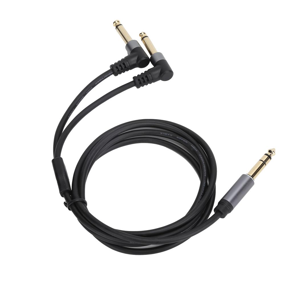 1.5m 4.9ft 6.35mm Stereo to 6.35mm Mono Adapter Cable Male to Male Audio Splitter Cable
