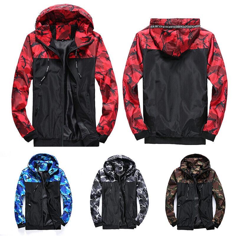 Мужская камуфляжная ветрозащитная водонепроницаемая куртка с капюшоном на молнии и верхняя одежда больших размеров M-6XL
