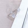 Quadrangram Star Sparkling Diamond Zir*****Pen Ring Personality Sweet Cool Star Niche Ring Woman