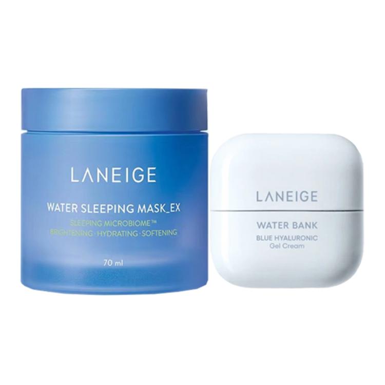 LANEIGE Набор: Водная ночная маска и Увлажняющий гель Water Bank с голубой гиалуроновой кислотой