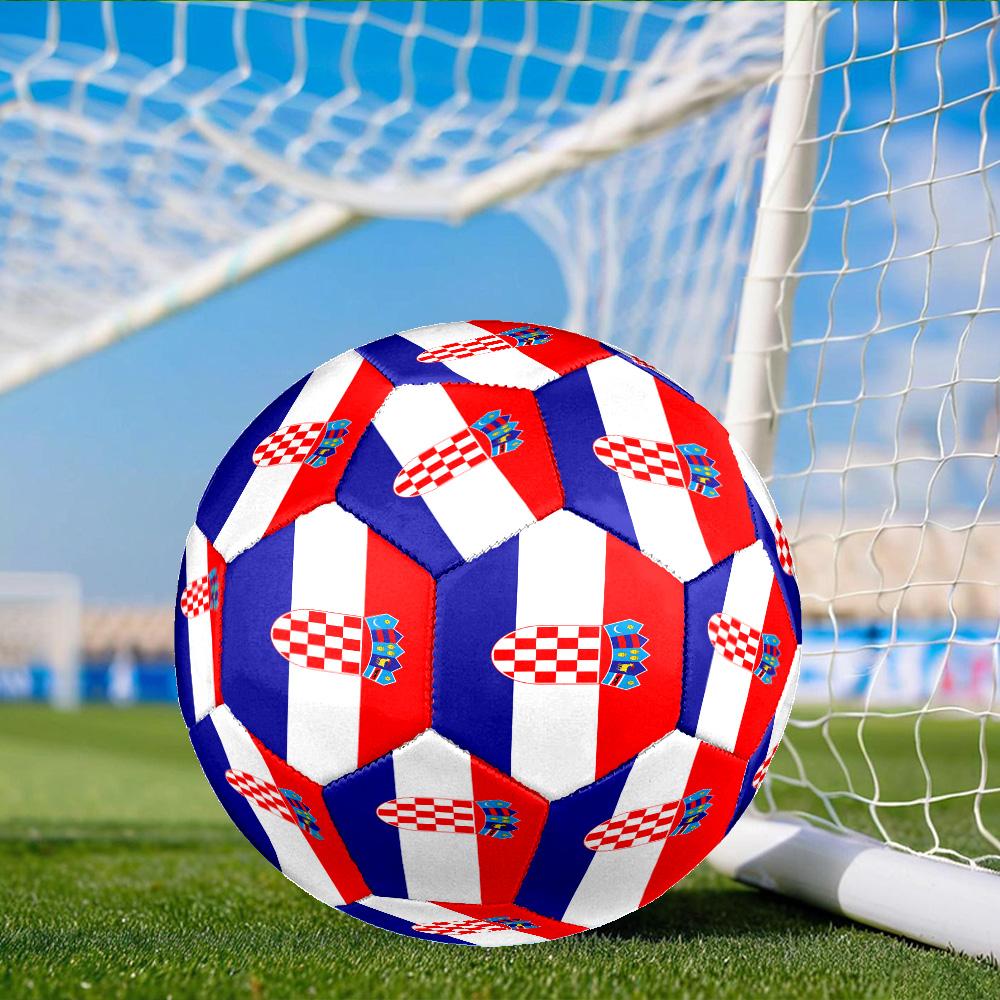 Croatian Football Pride Size 5 Soccer Balls, Anti-Slip, Protective Football, Outdoor Sport, Practice Games, Birthdays Gift Suitable for fan
