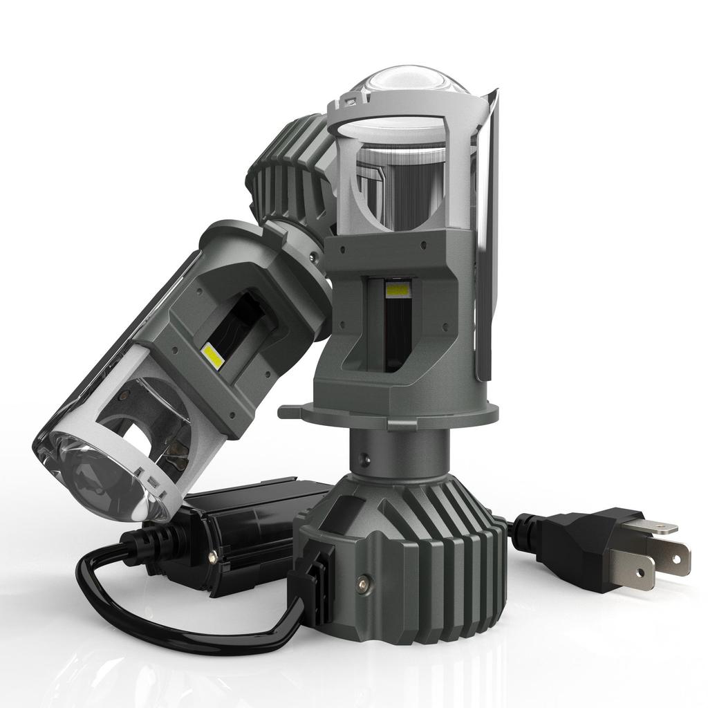 H4 Светодиодный объектив F40 H4 Светодиодный мини-объектив проектора 100 Вт Яркая лампа для фар 6000 К Белая лампа Автомобильный налобный фонарь Hi-Lo Beam Light Auto Light