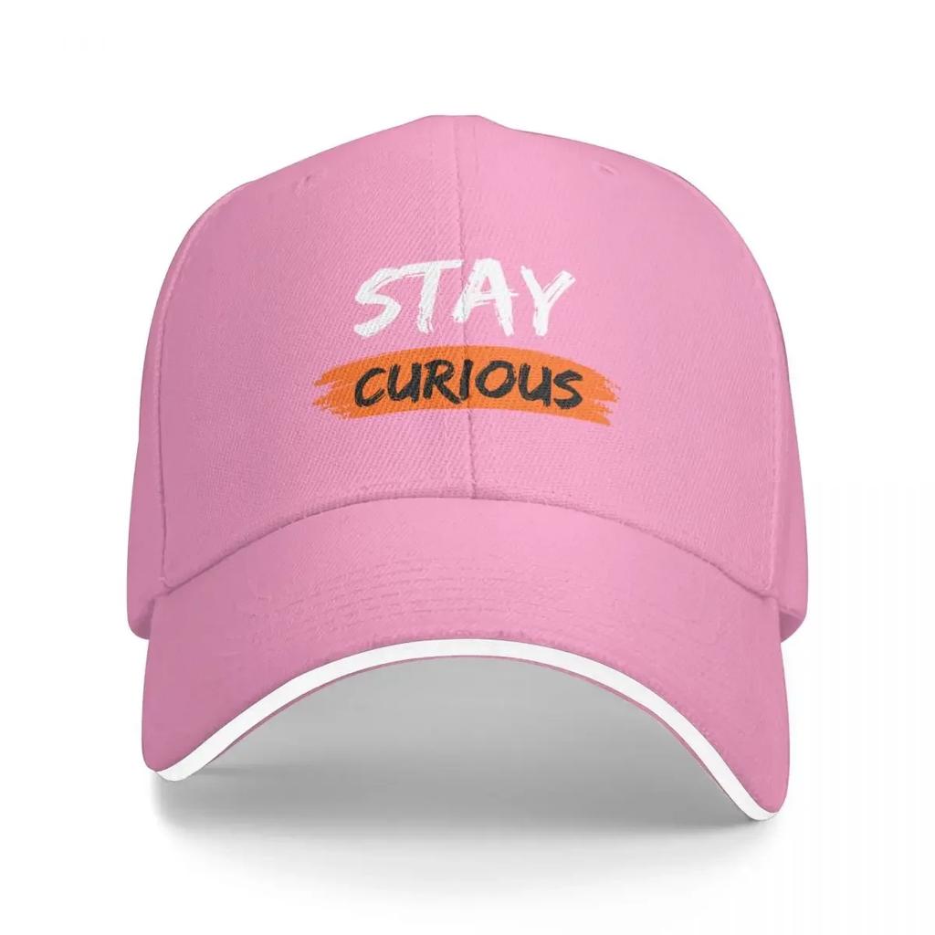 Бейсбольная кепка Stay Curious, кепка от солнца, пушистая шляпа, военная кепка, мужская, роскошная, женская, мужская