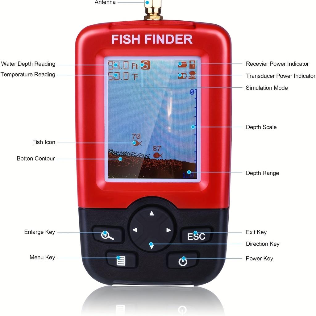 Продвинутый USB Перезаряжаемый Эхолот Звуковой Эхолот Искатель Глубины для Морской и Пресноводной Рыбалки