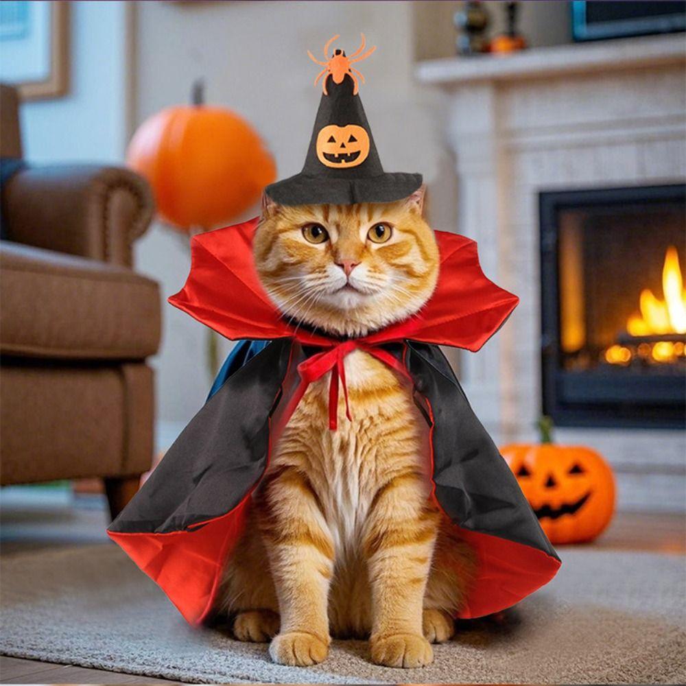 Stand-collar Cat Cosplay Cloak Adjustable Kitten Puppy Dress Lovely Dogs Knight Cape Animal