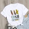 Women's Oversized Anime T Shirts Female Fashion Van Gogh Starry Sky Printed T-shirt Funny Art Short Sleeveed Tees Vintage Tshirt