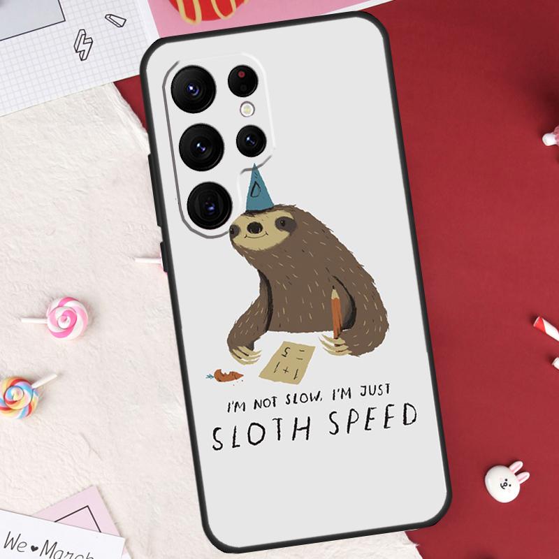 Cute Lovely Cozy Sloth Animal Case For Samsung Galaxy S26 Ultra S20 S21 S22 S23 S24 S25 Ultra S10 Plus S25 FE Cover Shell