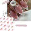 French Fake Nials Long Almond Nail Tips Manicure Press On Nails  DIY