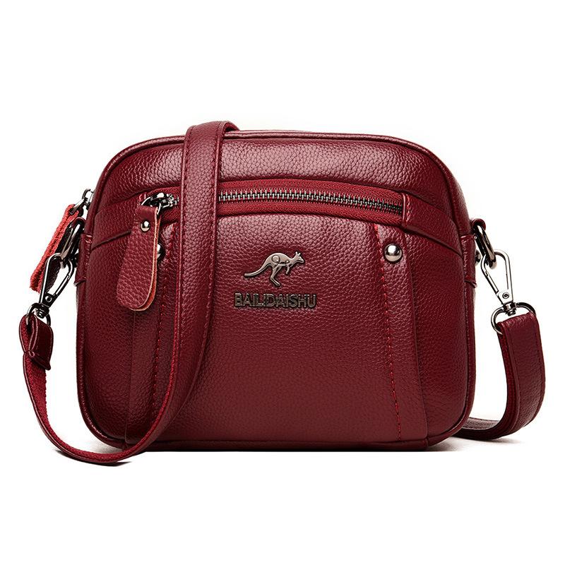 Женская сумка кроссбоди, Водостойкая однотонная квадратная сумка на плечо, Трехслойная застежка-молния, Кошелек-клатч для телефона для женщин